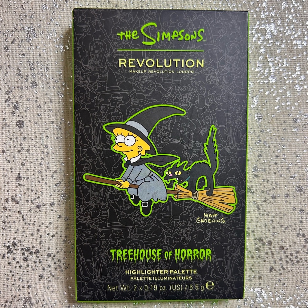 the Simpsons and Makeup Revolution Treehouse of Horror highlight palette